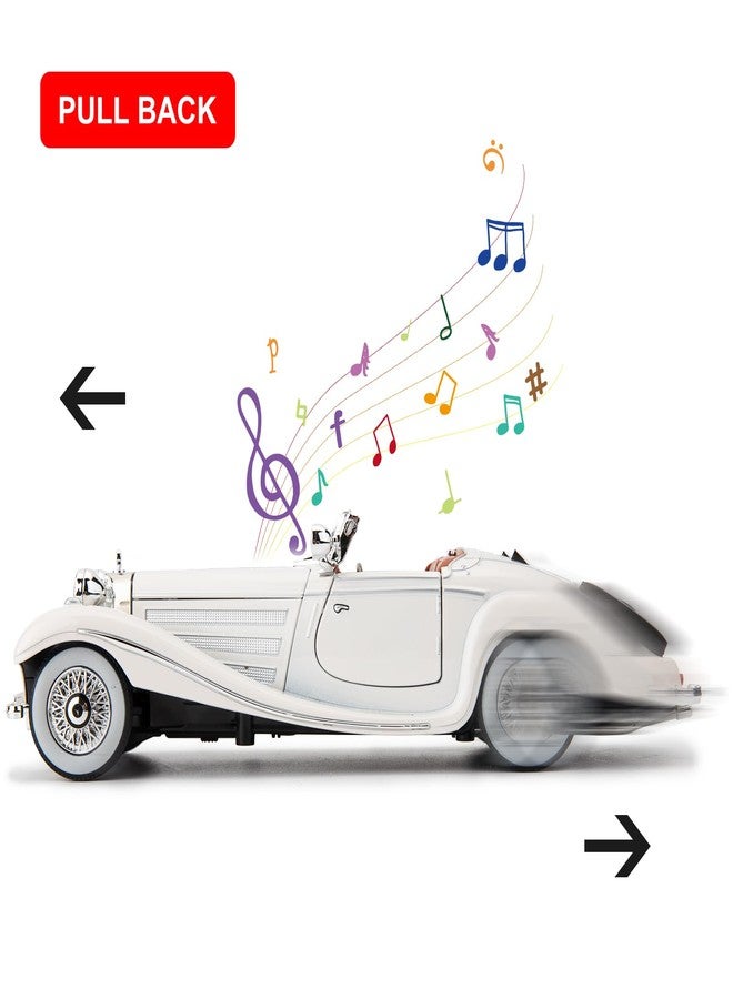 BDTCTK Compatible for 1:24 Scale 500K Toy Car Model, Diecast Collectible Pull Back Model Car with Sound and Light, Retro Classic Car Toy Gift Vehicles for Adults Kids Boys Girls - Image 3